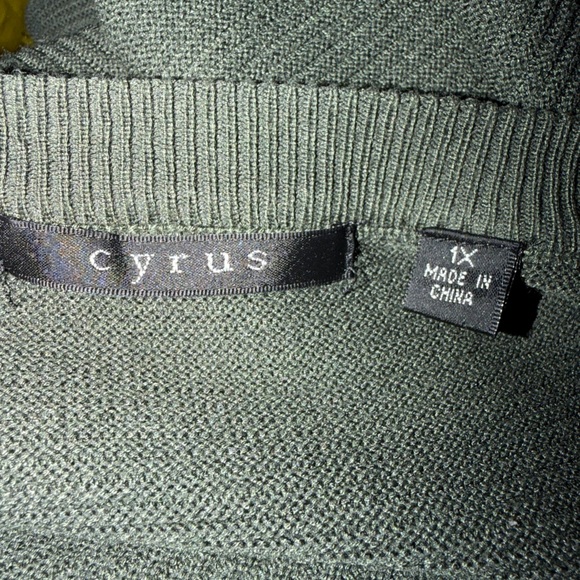 Cyrus Olive Knit Ribbed Sweater - Picture 4 of 4